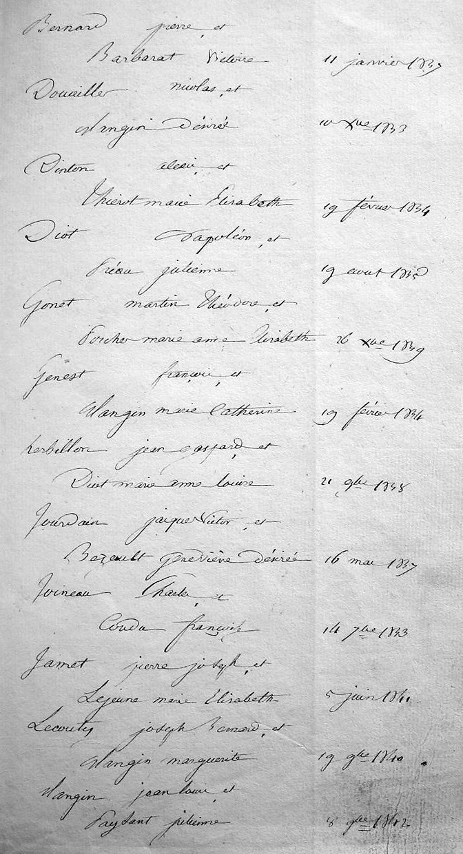 table mariages page 2
