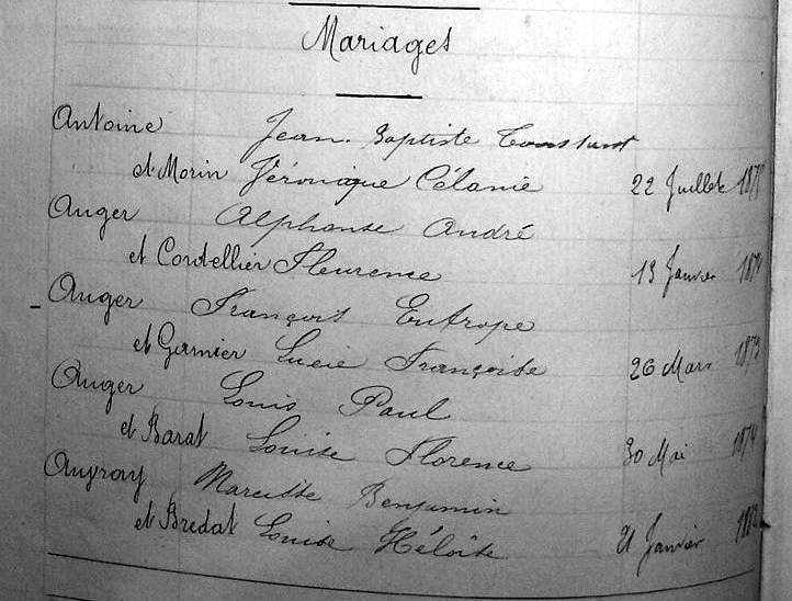 table mariages page 6
