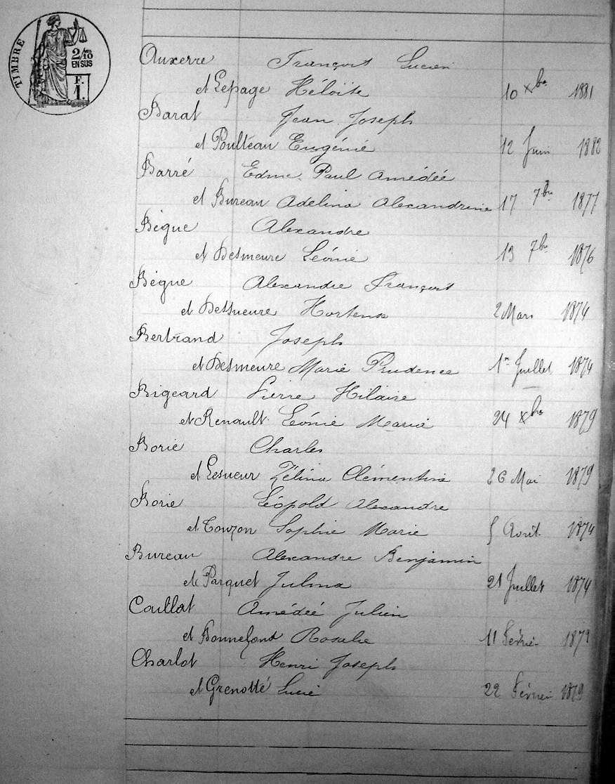 table mariages page 7