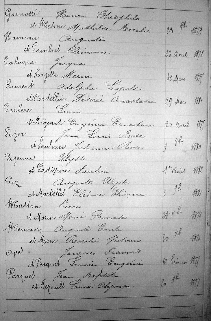 table mariages page 9