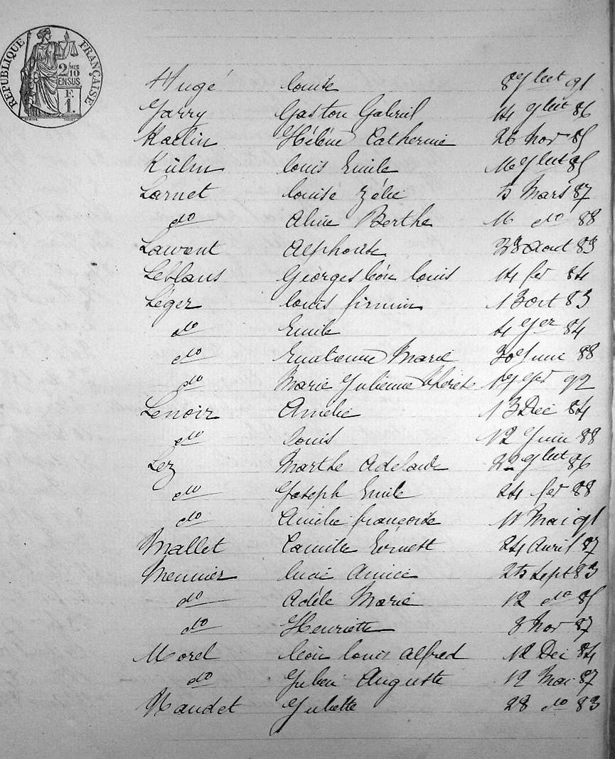 table naissances page 3