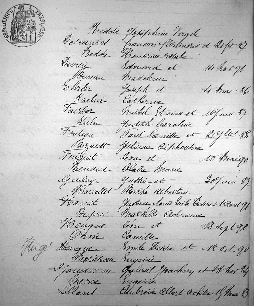 table mariages page 7