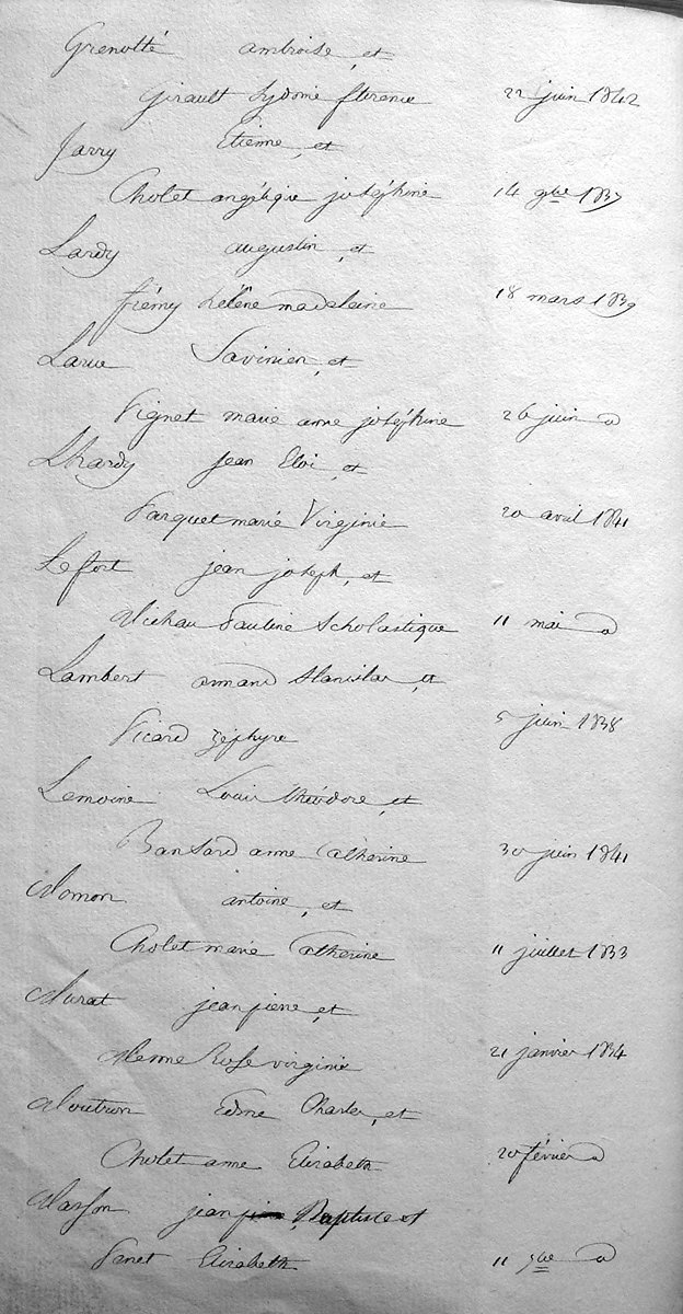 table mariages page 5