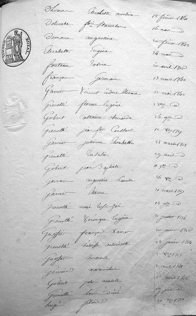 table naissances page 5