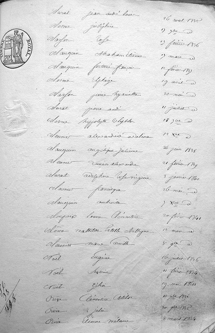 table naissances page 7